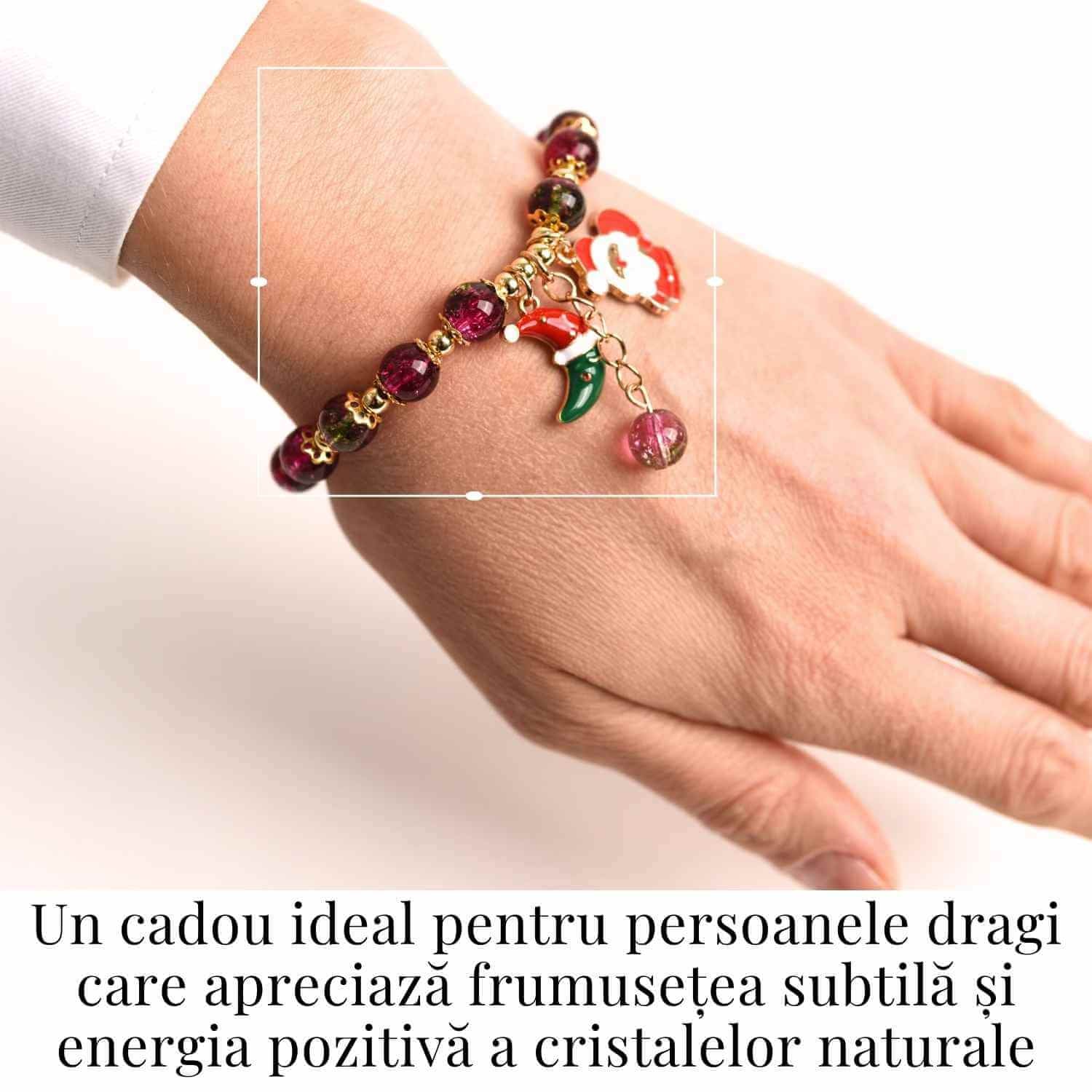 Bratara naturala turmalina multicolora 6mm