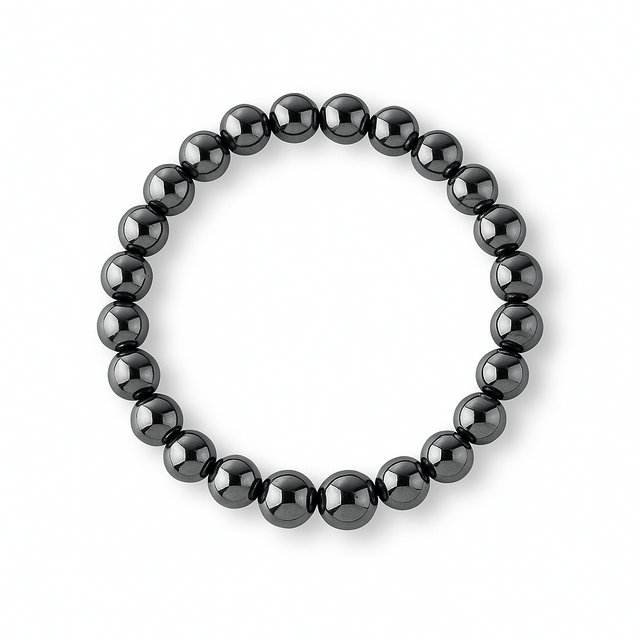 Bratara cu Hematit 8 mm Impamantare si Focus – Unisex, minimalista, puternica
