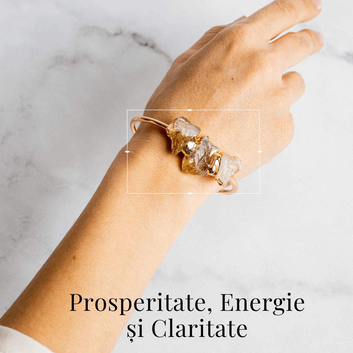 Bratara Aurie cu Triplu Citrin Brut – Energie Pozitiva & Prosperitate