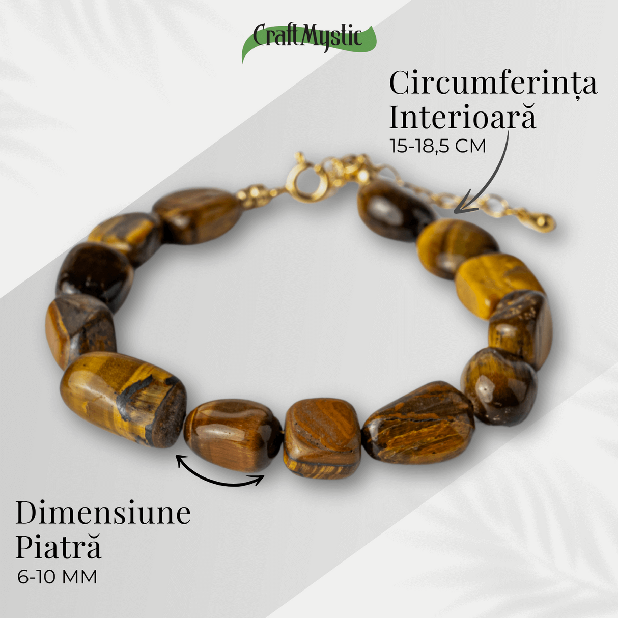 Bijuterie de Echilibru – Bratara cu Cristale Ochi de Tigru