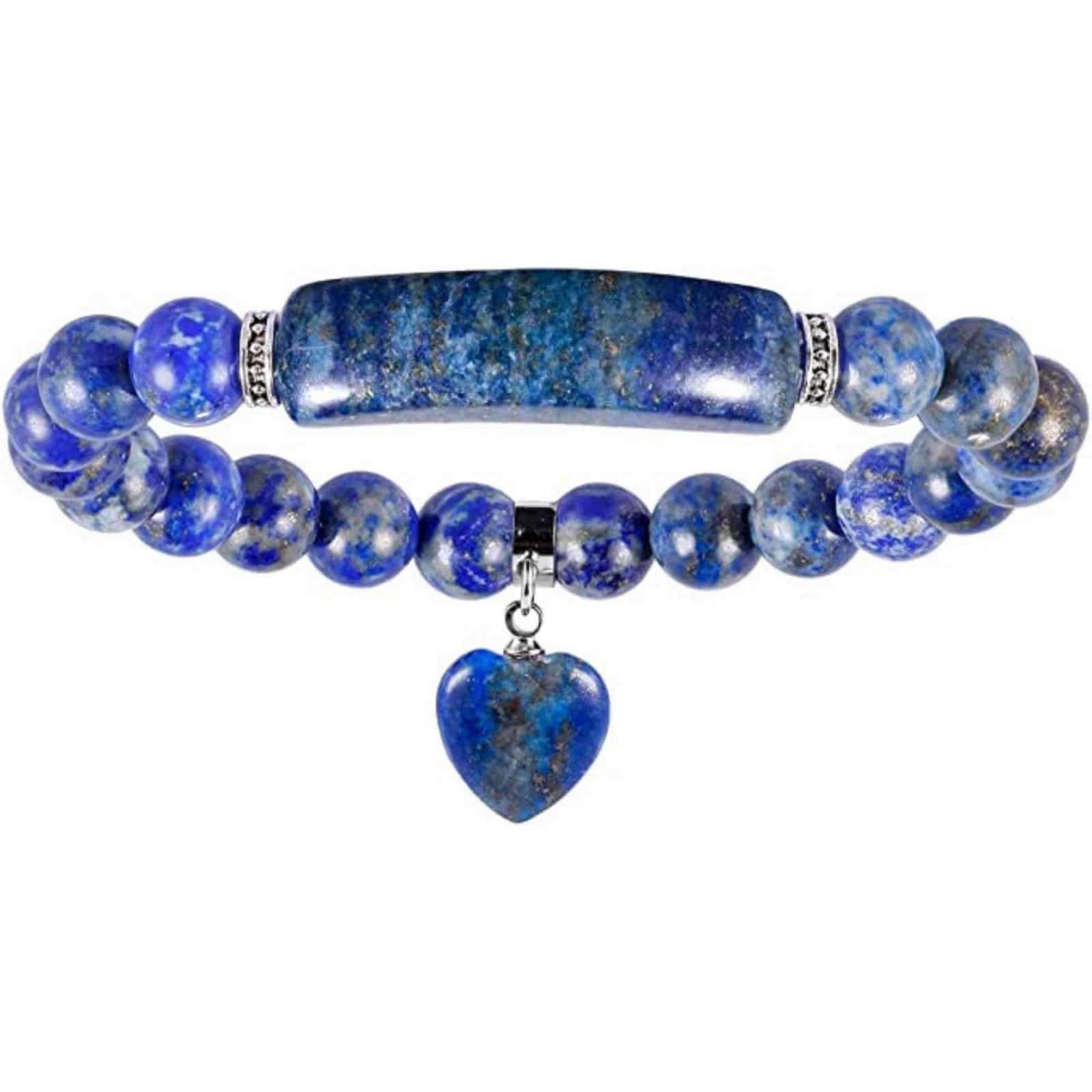 Bratara cu pietre semipretioase margele 8mm ochi de Lapis Lazuli: Calmarea stresului si a anxietatii