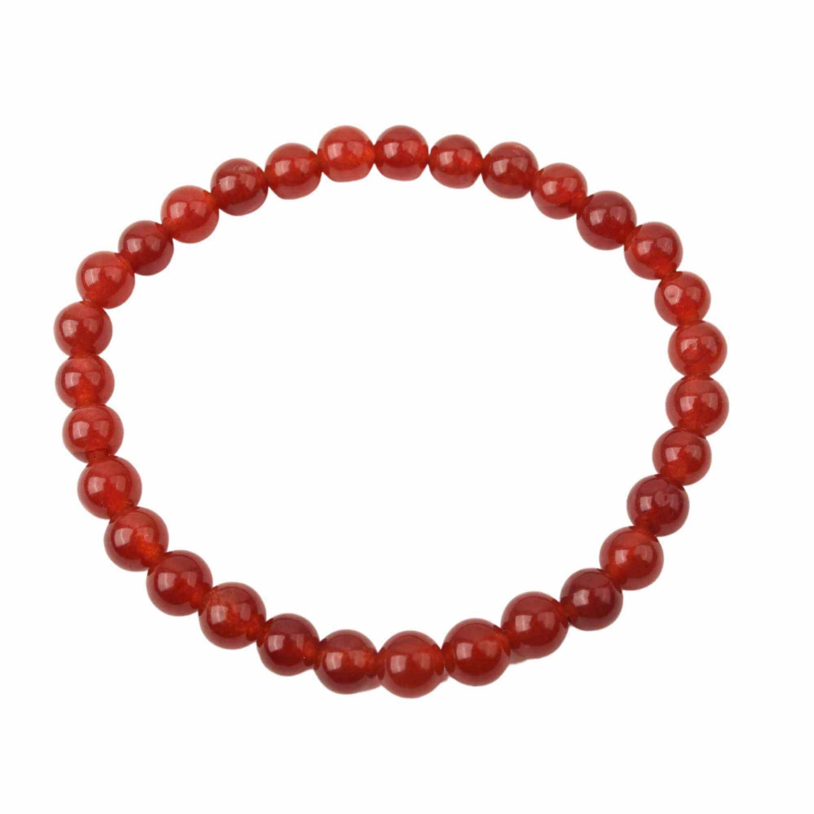 Bratara elastica cu margele 6mm din pietre naturale Carneol pentru barbati si femei -