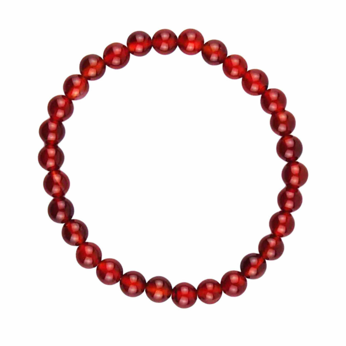 Bratara elastica cu margele 6mm din pietre naturale Carneol pentru barbati si femei -