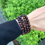 Bratara din piatra semipretioasa Ochi de Tigru Rosu Dragon's Eye - Stimulare, Incredere si Armonie intr-un Accesoriu Atragator