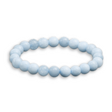 Bratara Elastica cu Margele de Acvamarin 8mm