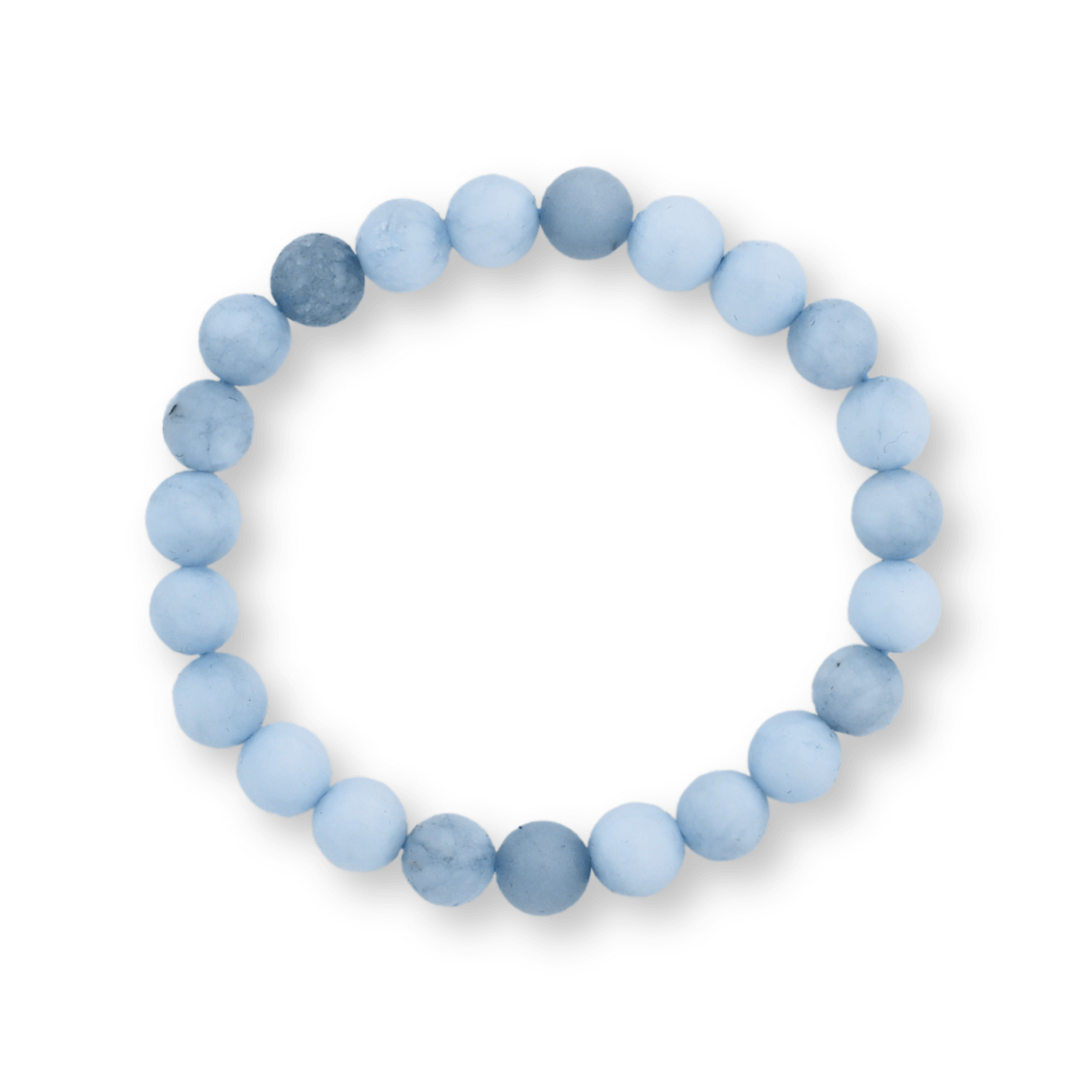 Bratara din cristal natural acvamarin pentru barbati si femei - Bratara elastica cu margele de 6mm acvamarin natural Aduce noroc Cadouri pentru ziua mamei