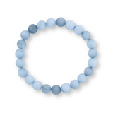 Bratara din cristal natural acvamarin pentru barbati si femei - Bratara elastica cu margele de 6mm acvamarin natural Aduce noroc Cadouri pentru ziua mamei