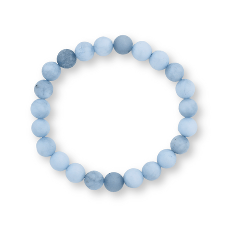 Bratara din cristal natural acvamarin pentru barbati si femei - Bratara elastica cu margele de 6mm acvamarin natural Aduce noroc Cadouri pentru ziua mamei