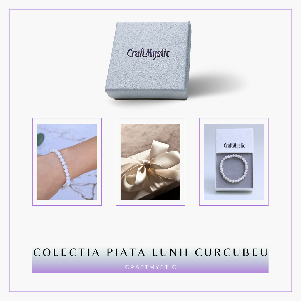 Bratara cu margele 6mm din Piatra Lunii Curcubeu pentru Vindecare Emotionala
