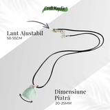 Colier cu Piatra Rulata de Amazonit Natural – Liniste, Echilibru si Claritate Interioara