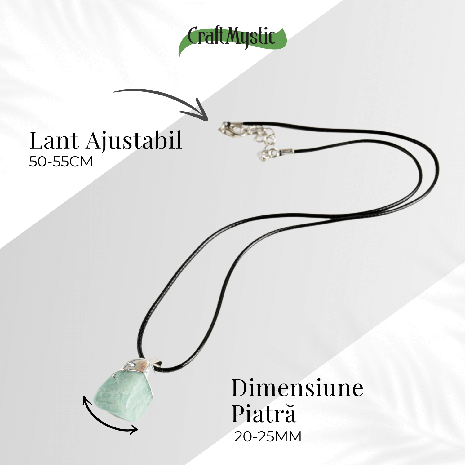 Colier cu Piatra Rulata de Amazonit Natural – Liniste, Echilibru si Claritate Interioara