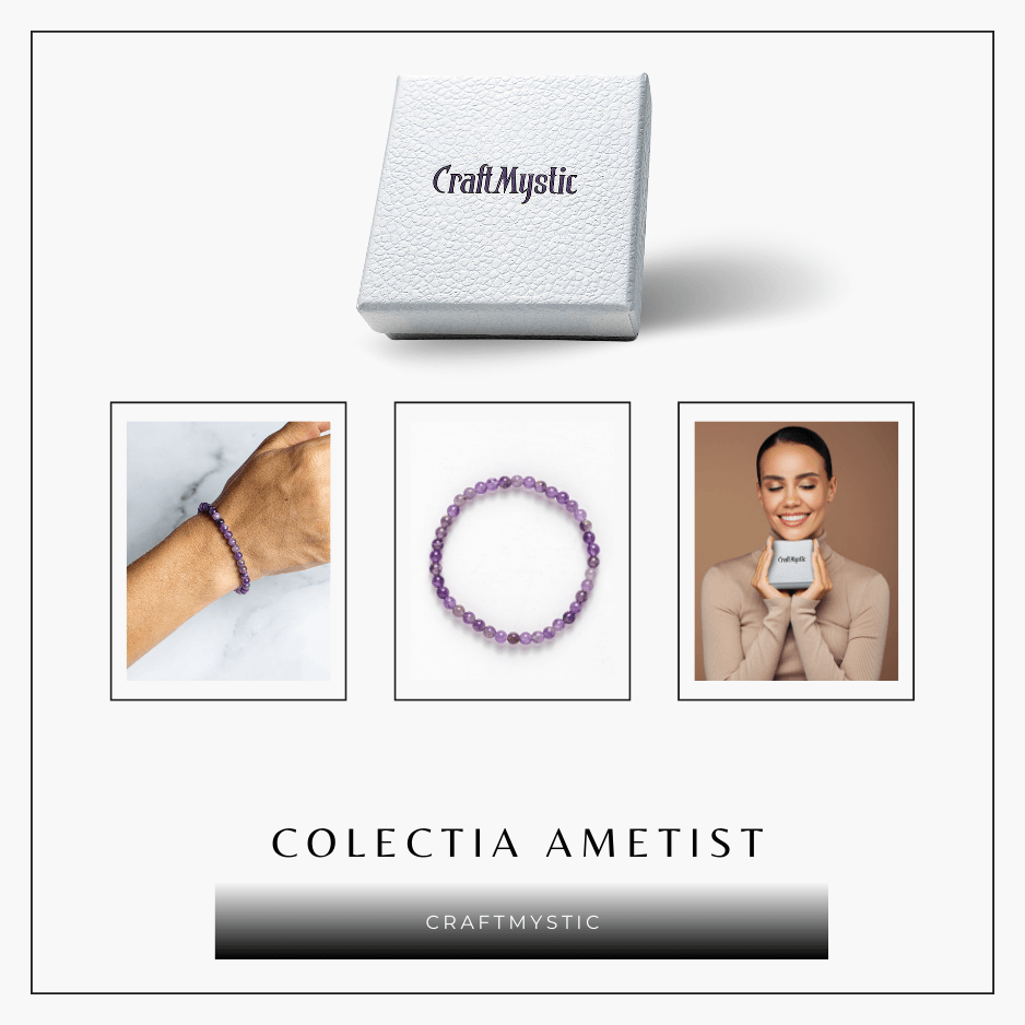 Bratara Elastica din Ametist 5mm – Claritate Mentala si Echilibru Emoțional