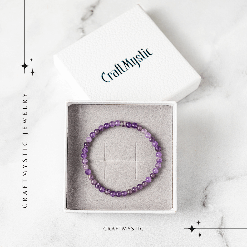 Bratara Elastica din Ametist 5mm – Claritate Mentala si Echilibru Emoțional