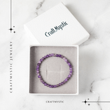 Bratara Elastica din Ametist 5mm – Claritate Mentala si Echilibru Emoțional