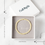 Bratara Elastica cu Margele 4 mm Naturale de Citrin – Atragerea Prosperitatii si Claritate