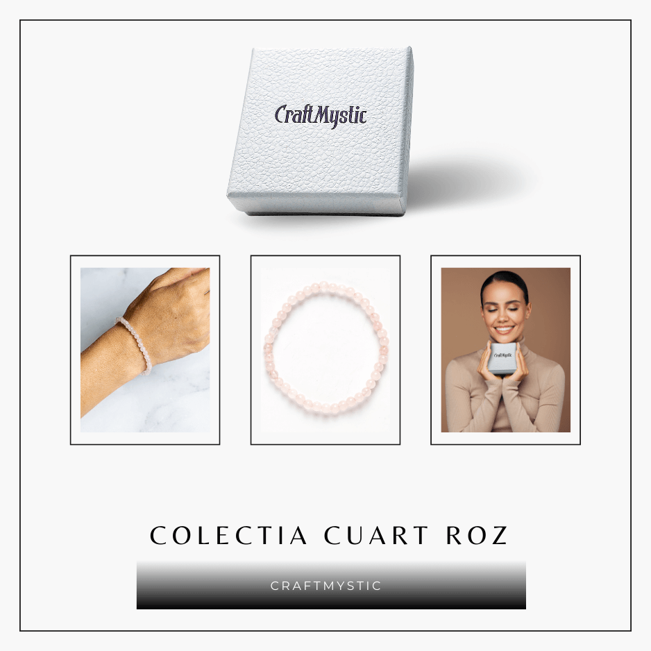 Bratara Elastica cu Margele de Cuart Roz 5mm – Iubire si Vindecare Emotionala