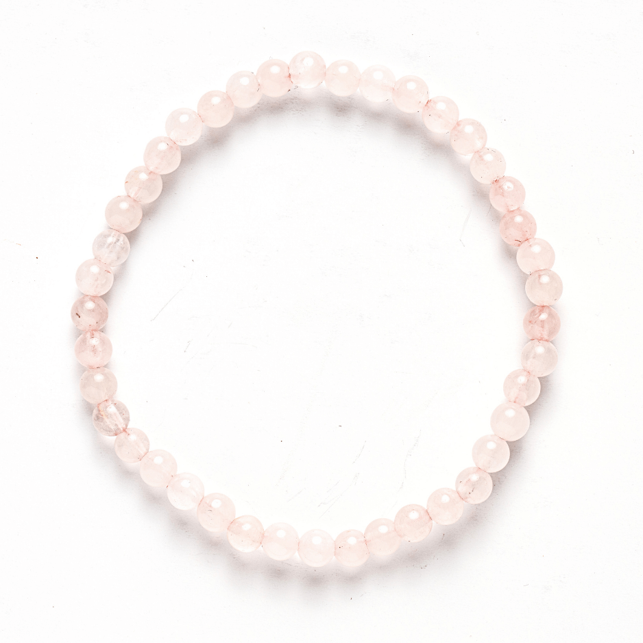 Bratara Elastica cu Margele de Cuart Roz 5mm – Iubire si Vindecare Emotionala