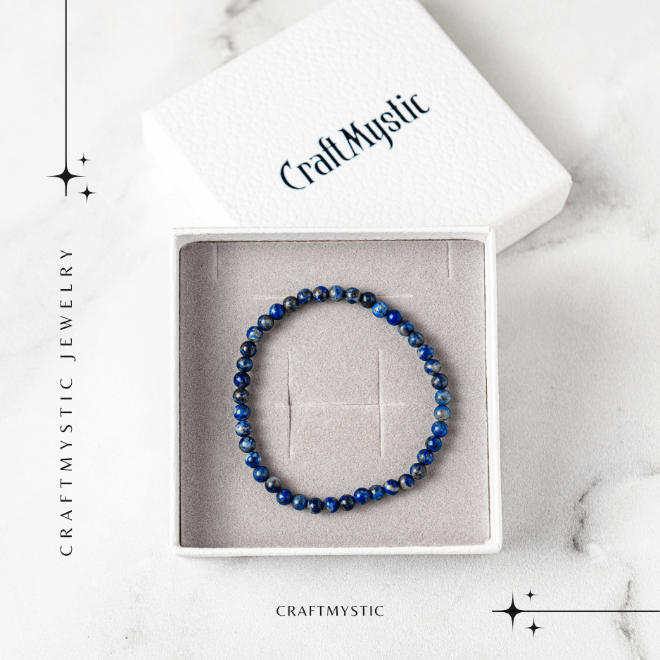 Bratara Elastica Lapis Lazuli 5 mm – Claritate si Creativitate