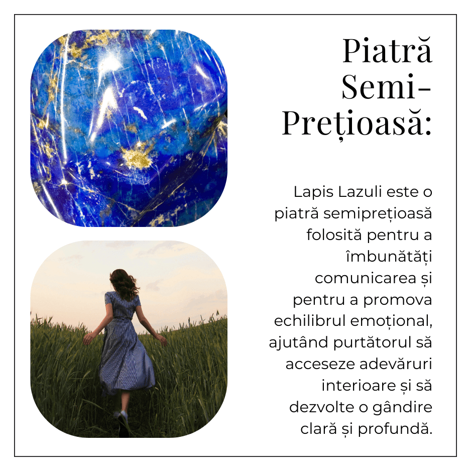 Bratara Elastica Lapis Lazuli 5 mm – Claritate si Creativitate