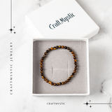 Bratara Elastica cu Margele 4 mm din Ochi de Tigru – Protectie si incredere