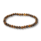 Bratara Elastica cu Margele 4 mm din Ochi de Tigru – Protectie si incredere
