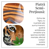 Bratara Elastica cu Margele 4 mm din Ochi de Tigru – Protectie si incredere