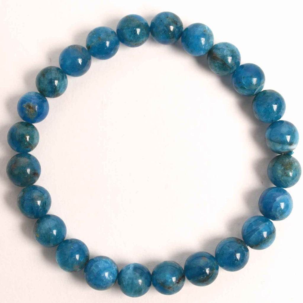 Bratara elastica 8mm din Apatit Albastru – Creativitate si claritate mentala
