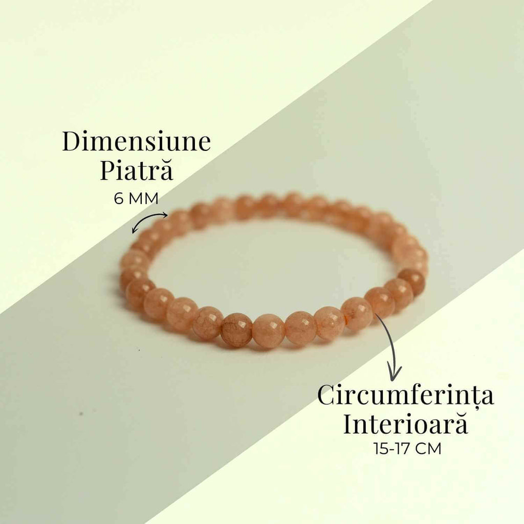 Bratara elastica cu piatra soarelui 6mm – Energie si optimism