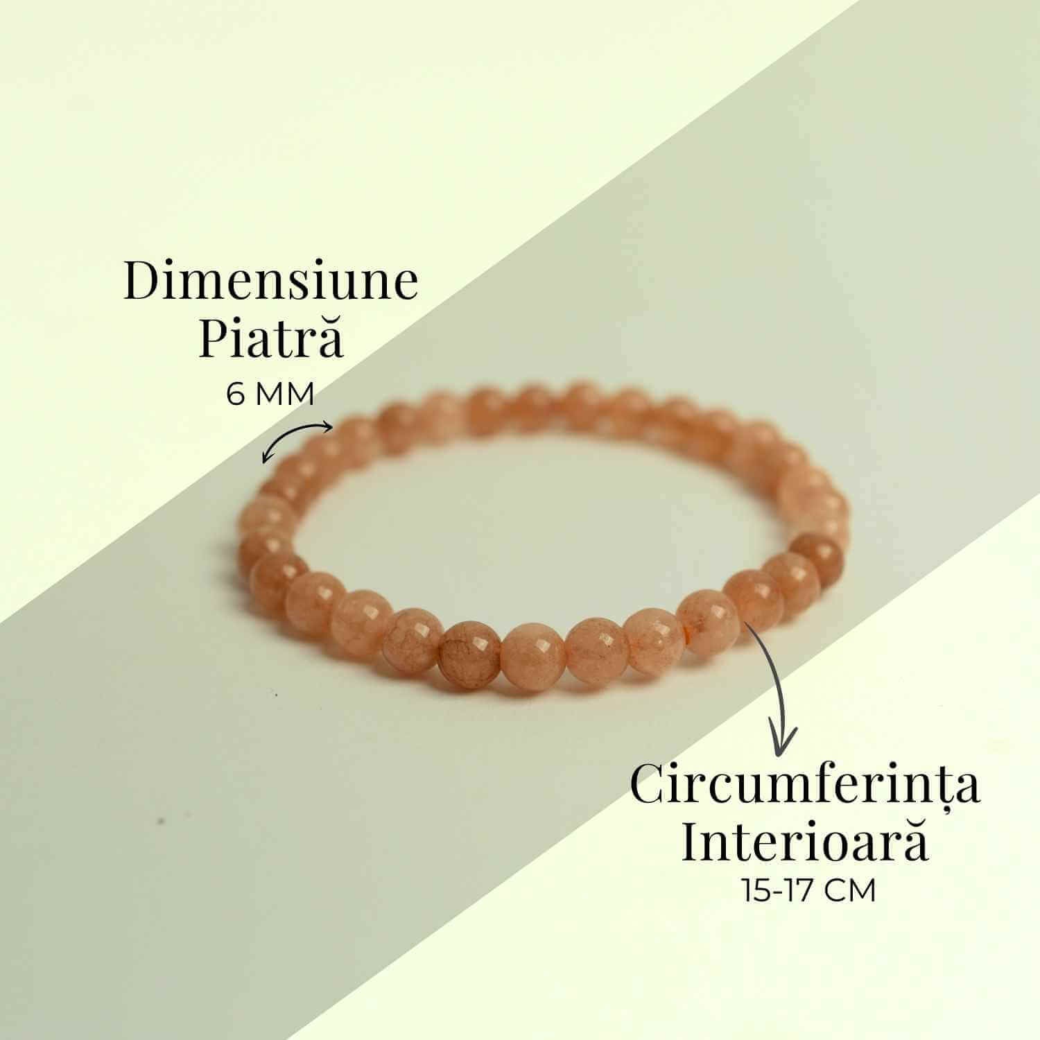 Bratara elastica cu piatra soarelui 6mm – Energie si optimism