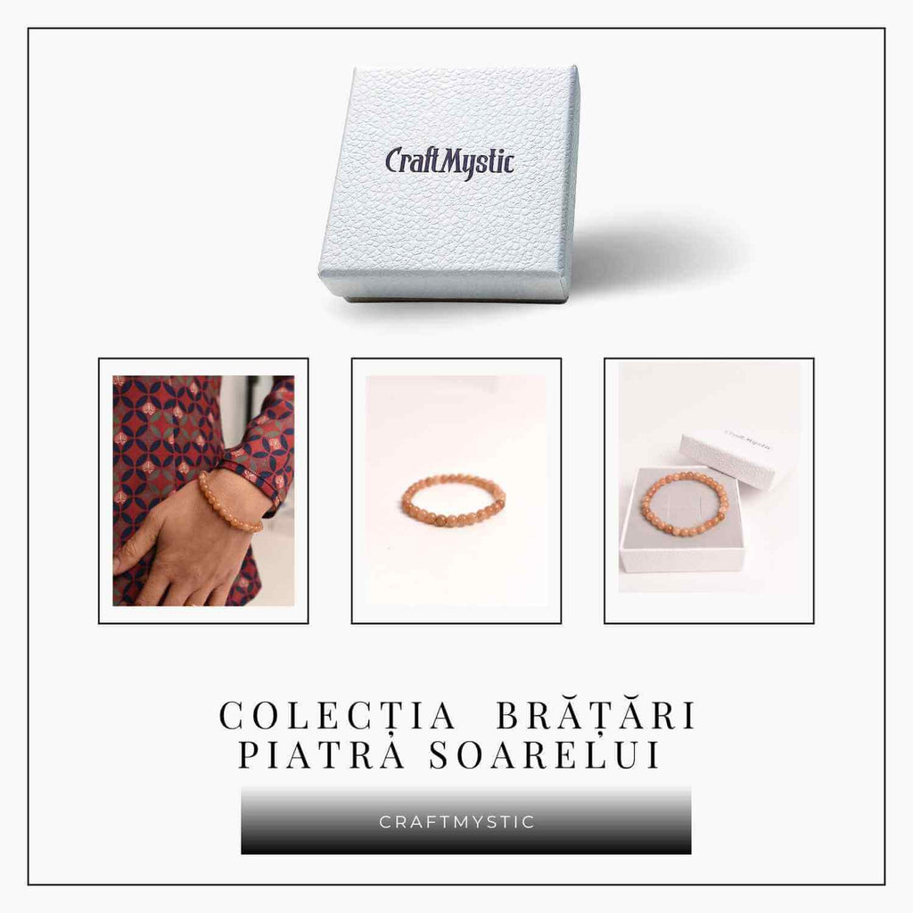Bratara elastica cu piatra soarelui 6mm – Energie si optimism