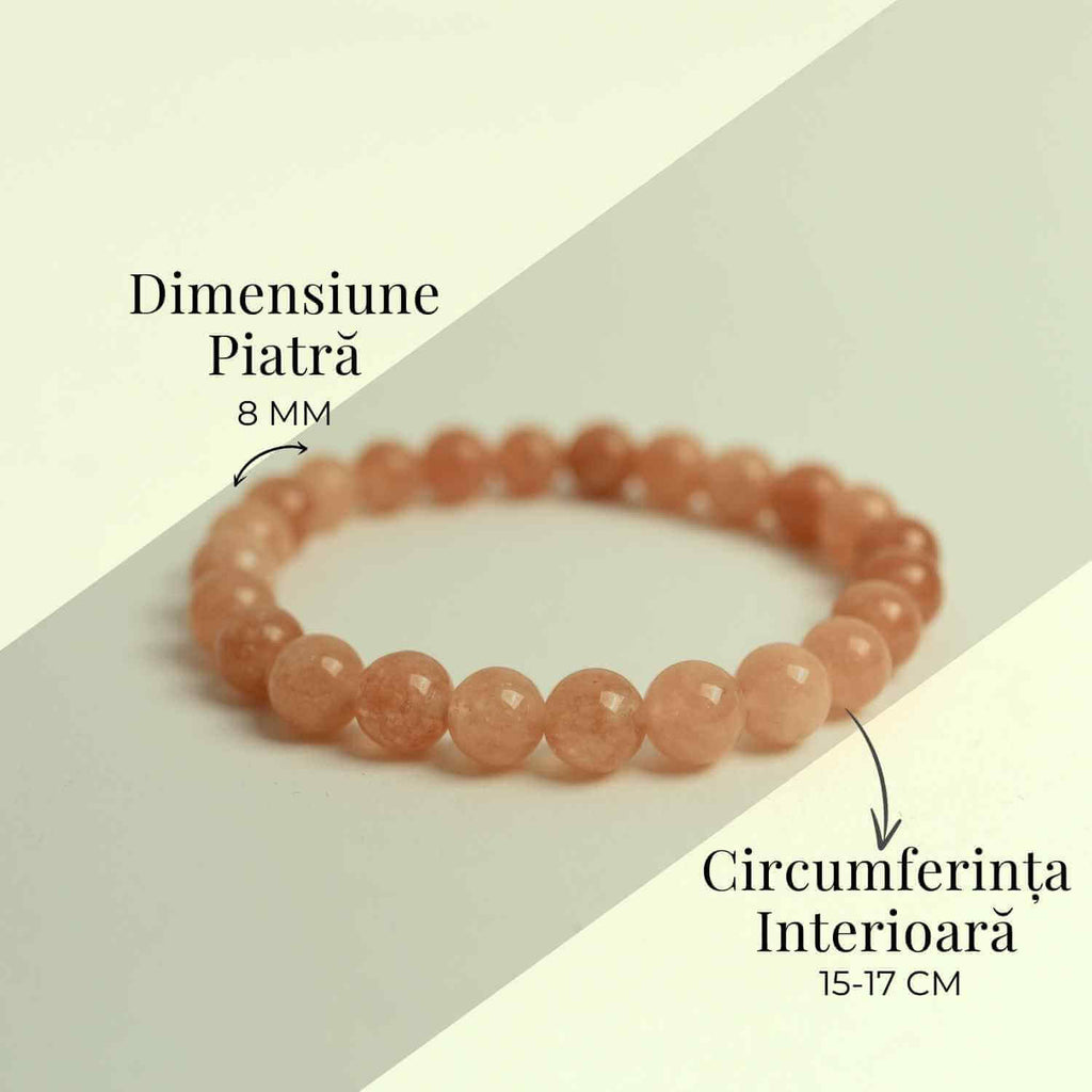 Bratara elastica cu piatra soarelui 8mm – Incredere si abundenta