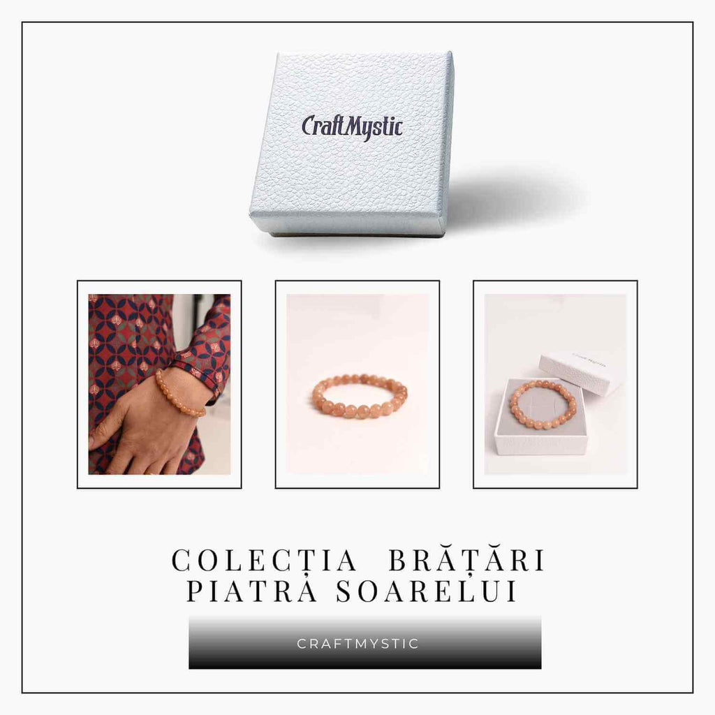 Bratara elastica cu piatra soarelui 8mm – Incredere si abundenta
