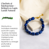 Claritate si Intelepciune – Bratara cu Lapis Lazuli Natural