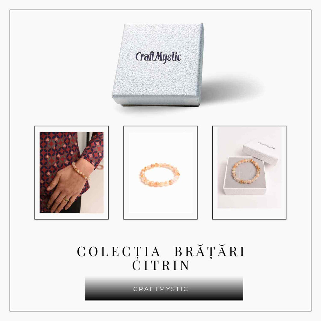 Bratara Elastica Radianta cu Citrin Fatetat 8mm – Energie si Prosperitate