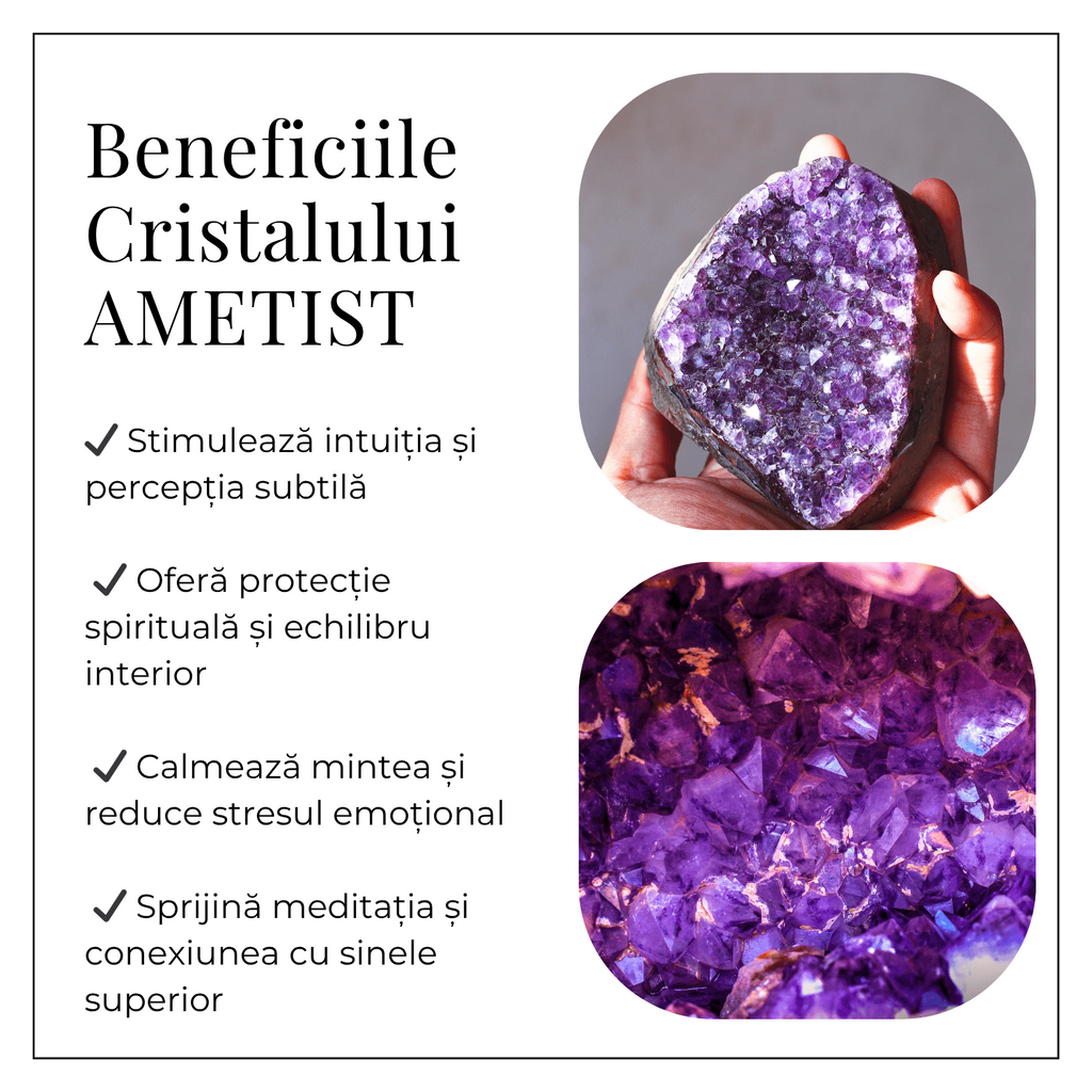 Pisicuta armoniei – Ametist pentru Intuitie si Protectie Spirituala 5 cm inaltime