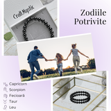 Bratara Elastica cu Margele de Turmalina Neagra de 8mm – Protectie si Echilibru