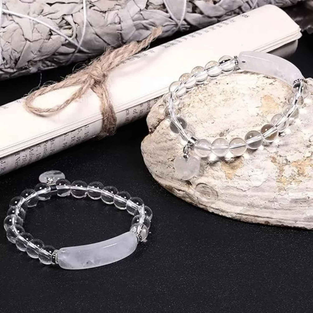 Bratara Zen Cuart Transparent 8mm – Claritate si Energii Pozitive