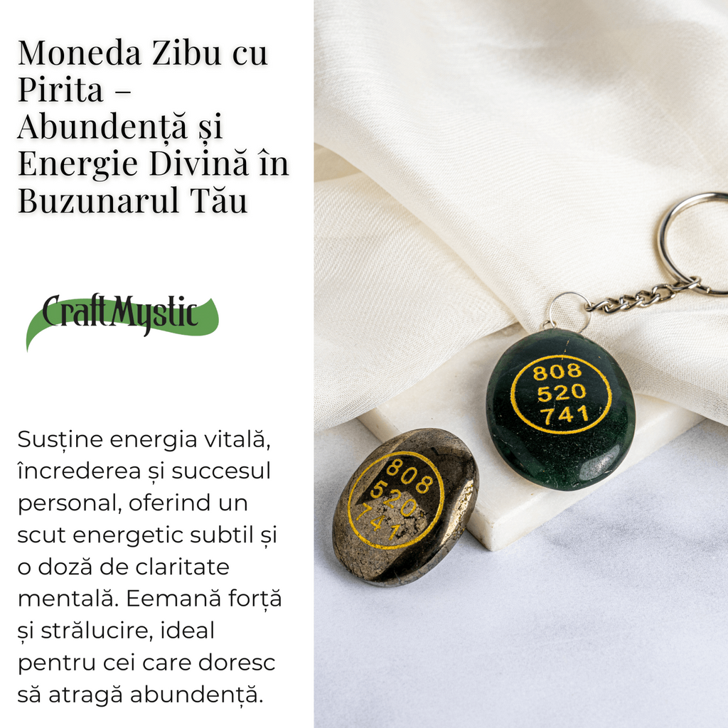 Moneda Zibu cu pirita – Abundenta si energie divina in buzunarul tau