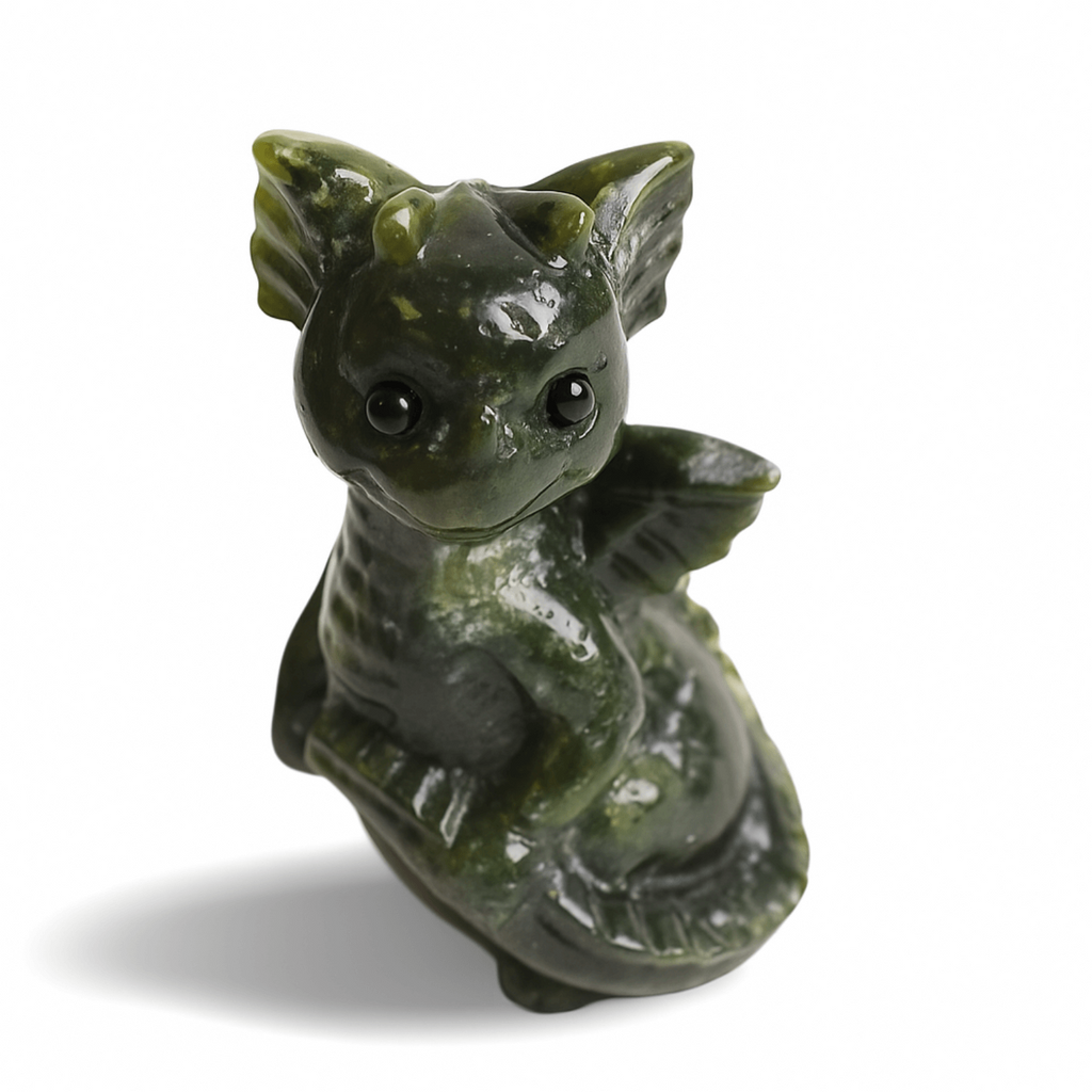 Gardianul bland al norocului – Dragon din Jad de Sud pentru Abundenta si Echilibru 7.5 cm inaltime