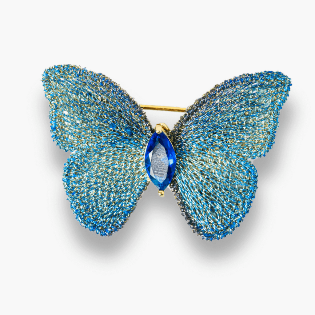 Brosa Fluturas cu Pietre Rhinestone
