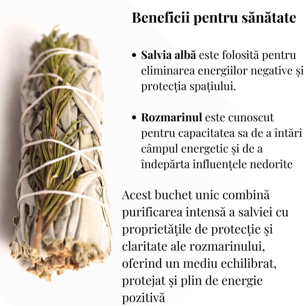 Buchet Salvie Alba California cu Rozmarin