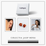 Talisman pentru impamantare si putere interioara – Cercei cu Jasp Rosu
