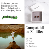 Talisman pentru impamantare si putere interioara – Cercei cu Jasp Rosu