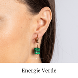 Energie Verde – Cercei cu Malachit Sintetic si Design Minimalist