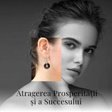 Cercei Argintii Ochi de Tigru Forma Pi - Protectie si Incredere