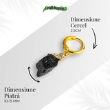 Pasiune si Stabilitate – Cercei cu Granat Brut si Energie de Radacinare