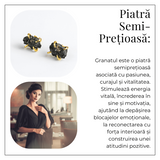 Cercei pentru Incredere si Pasiune – Cristal Granat Natural