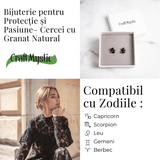 Cercei pentru Incredere si Pasiune – Cristal Granat Natural