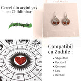 Cercei Argint 925 cu Chihlimbar si Arborele Vietii - Protectie si Armonie