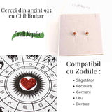 Cercei Argint 925 cu Chihlimbar Bobita - Eleganta si Energie Naturala